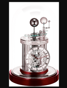 Reloj de sobremesa, reloj de mesa astrolabio marca alemana Hermle 22836-V22987,  28.5CM cuarzo y mecanismo astrolabio