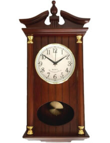 Reloj de péndulo de pared SONIA CUARZO precioso reloj de pared, en madera y cristal, CUARZO 2 MELODIAS westminster y paraelisa.