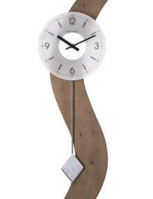 Reloj de pared con péndulo prestigiosa marca alemana Hermle 71004-042200  ROBLE cuarzo sin sonido 70x23 cm.