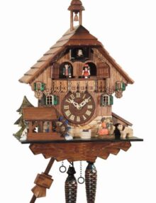 RELOJ BESO 35 cm, Reloj de cuco de cuarzo MUSICAL  reloj de cuco 4484-QMT  Selva Negra