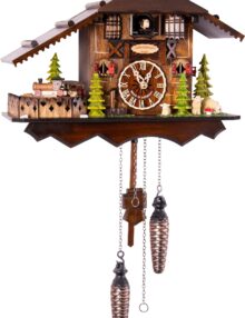 Reloj de cuco cuarzo MUSICAL Selva Negra 25cm  TREN, reloj de cuco 810-QM, envío GRATIS